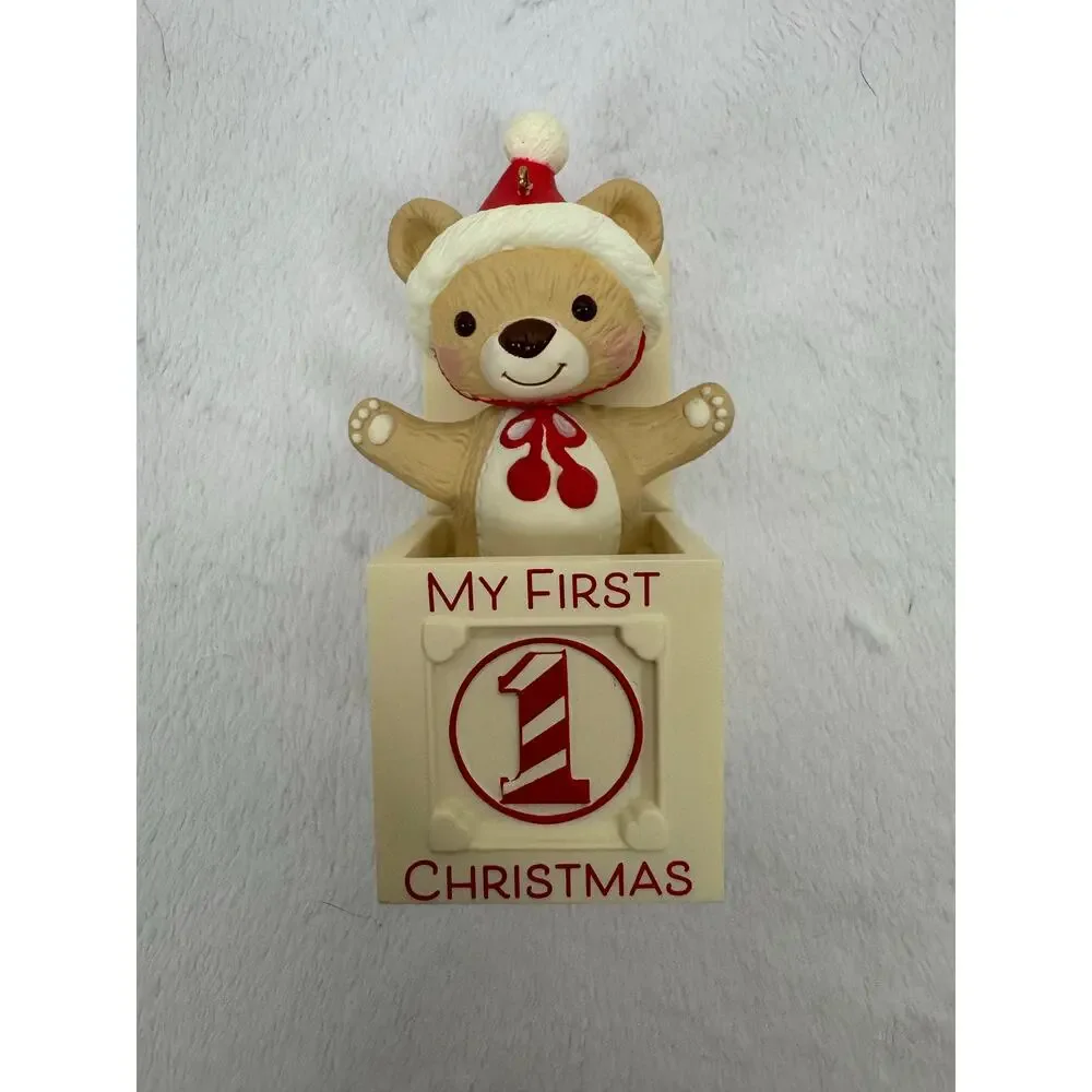 2019 Hallmark Keepsake My First Christmas Teddy Bear Ornament with box